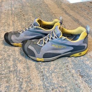 Keen Tryon WP Trail Running Shoe Hiking Sneaker Women Yellow Gray Waterproof 8.5